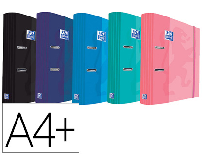 OXFORD - Archivador de palanca school din a4+ con rado cierre gomilla elastica lomo 70mm recambio 160 h 5x5 surti (Ref. 400119913)