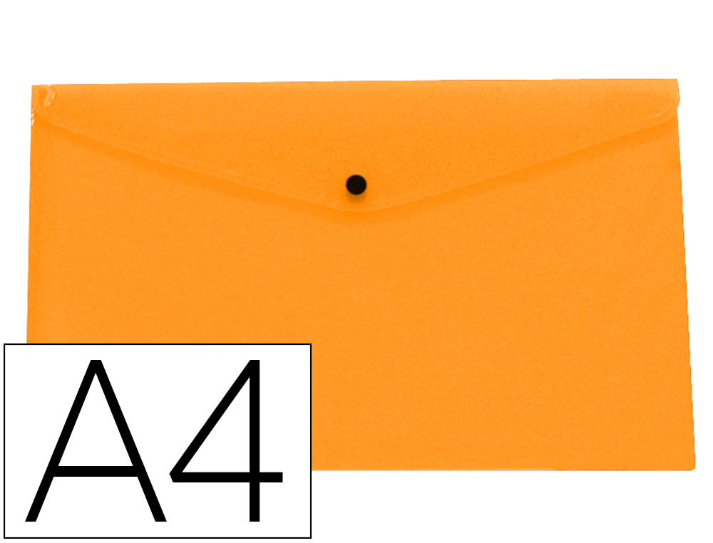 LIDERPAPEL - Carpeta dossier broche polipropileno din A4 naranja fluor opaco 50 hojas (Ref. DS71)