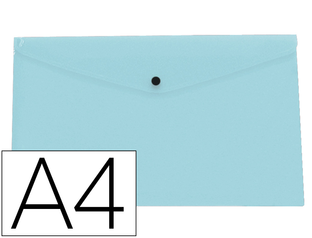 LIDERPAPEL - Carpeta dossier broche polipropileno din A4 celeste opaco 50 hojas (Ref. DS73)