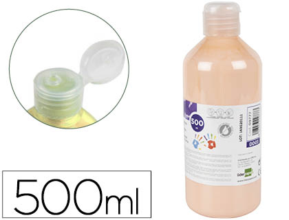 LIDERPAPEL - Pintura dedos botella de 500 ml carne (Ref. DD03)