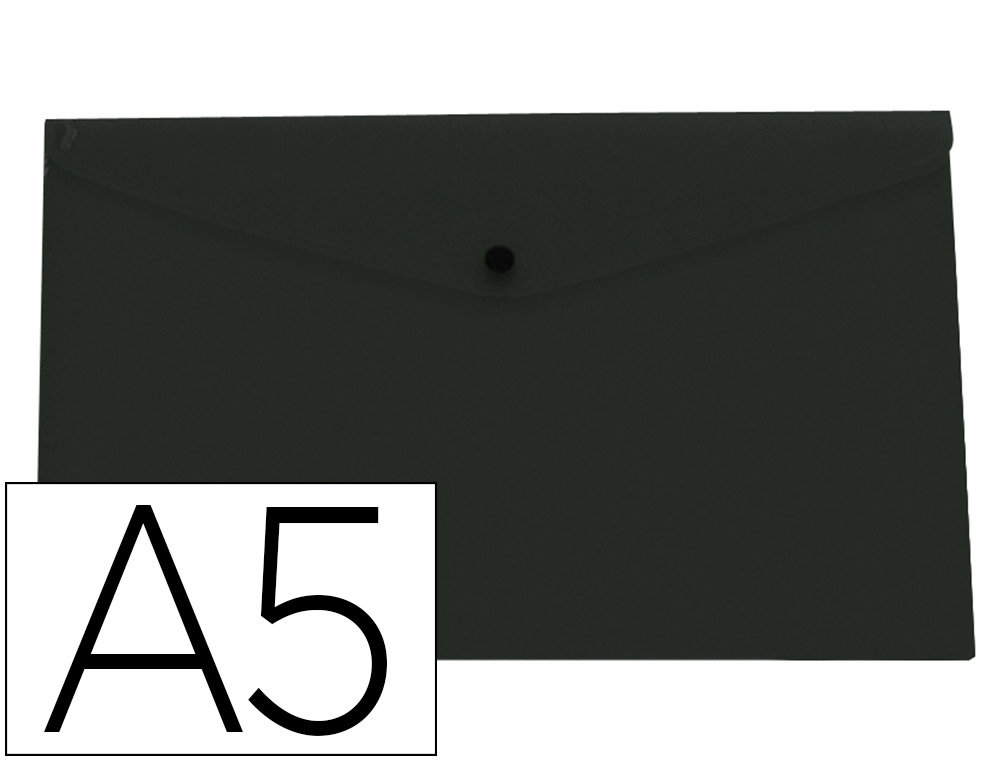 LIDERPAPEL - Carpeta dossier broche polipropileno din a5 negro opaco (Ref. DS75)