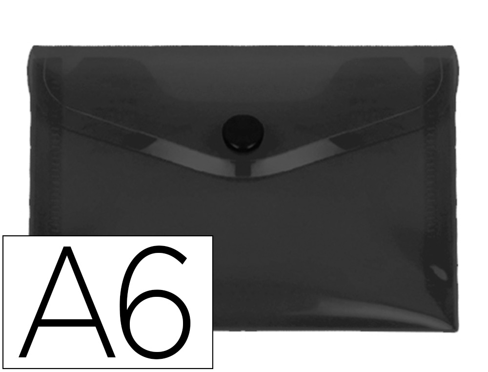 LIDERPAPEL - Carpeta dossier broche polipropileno din a6 negro opaco (Ref. DS76)