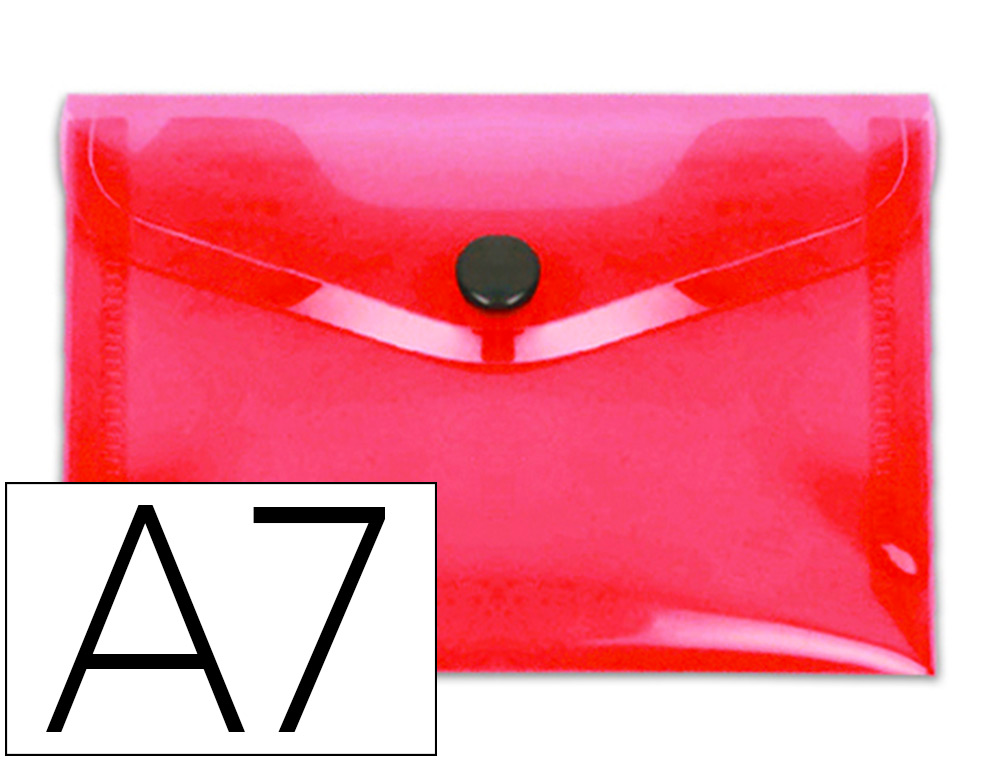 LIDERPAPEL - Carpeta dossier broche polipropileno din a7 rojo translucido (Ref. DS77)