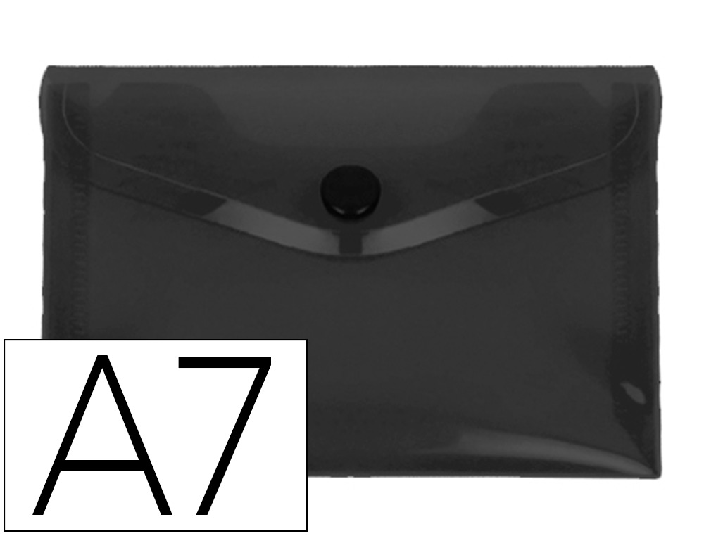 LIDERPAPEL - Carpeta dossier broche polipropileno din a7 negro opaco (Ref. DS78)