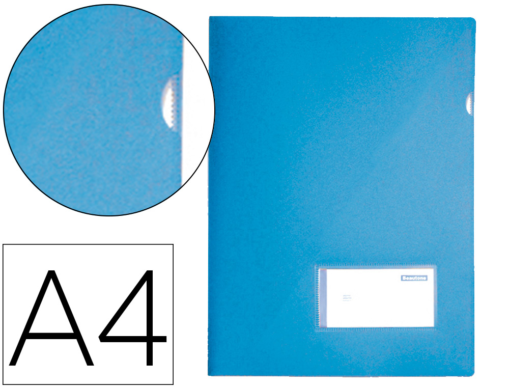LIDERPAPEL - Carpeta dossier A4 u ero celeste opaco (Ref. BL28)