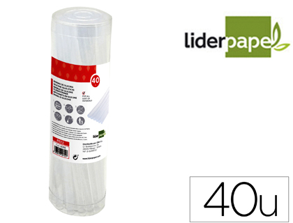 LIDERPAPEL - Barra termofusible de 7 mm de diametro x 200 mm de alto caja de 40 unidades (Ref. PG12)
