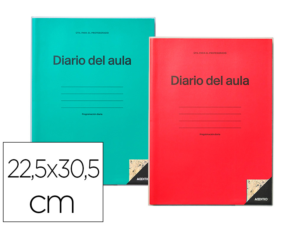 ADDITIO - Diario del aula programacion diaria del curso por dia y hora o sesion 192 paginas 22,5x30,5 cm (Ref. C112)