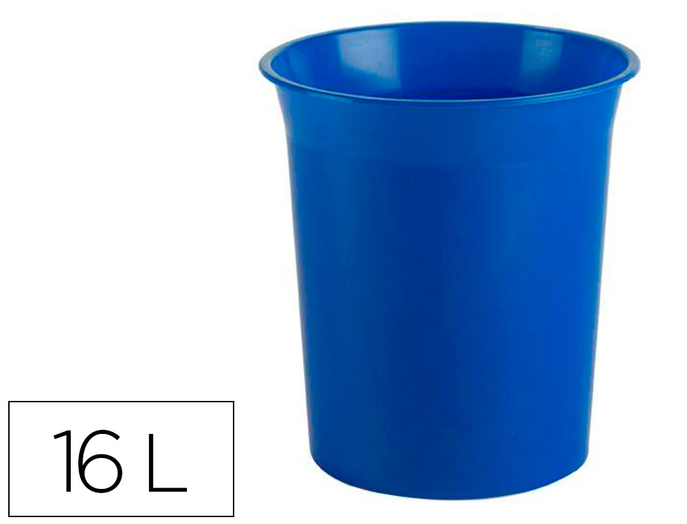 ARCHIVO 2000 - Papelera plastico antimicrobiana sanitized plastico azul 16 litros 290x310 mm (Ref. 2001AM AZ)