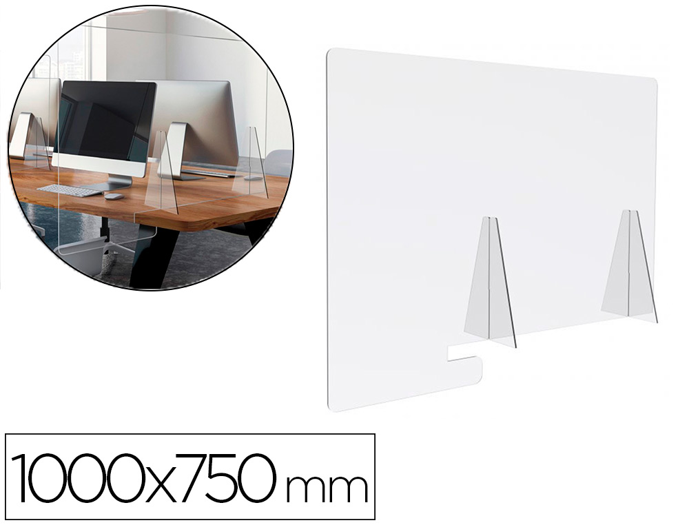 ARCHIVO 2000 - Pantalla de proteccion sobremesa metacrilato transparente 1000x750 mm (Ref. 43328M CS TP)