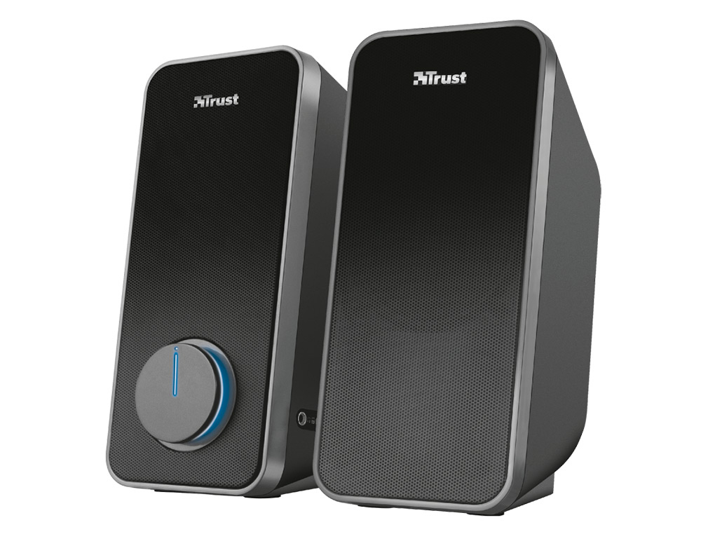 TRUST - Altavoces arys 2.0 potencia maxima 28w control de volumen y conexion auriculares usb color negro (Ref. 20179)
