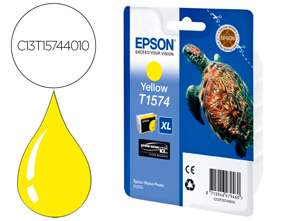 EPSON - Ink-jet stylus photo r3000 amarillo (Ref. C13T15744010)