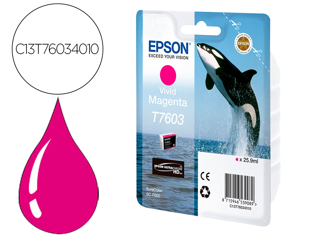 EPSON - Ink-jet surecolor sc-p600 magenta vivo (Ref. C13T76034010)