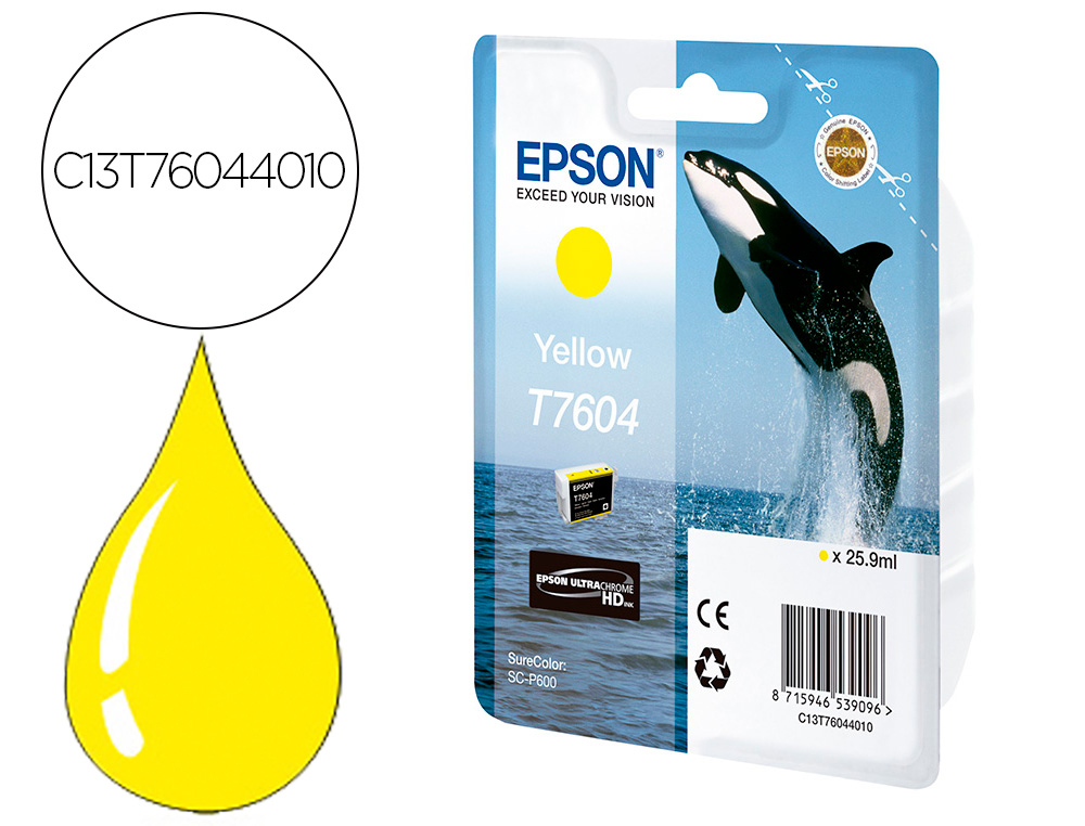 EPSON - Ink-jet surecolor sc-p600 amarillo (Ref. C13T76044010)