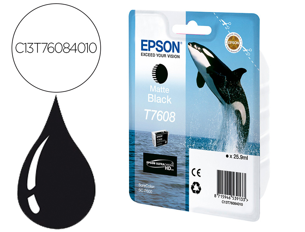 EPSON - Ink-jet surecolor sc-p600 negro mate (Ref. C13T76084010)