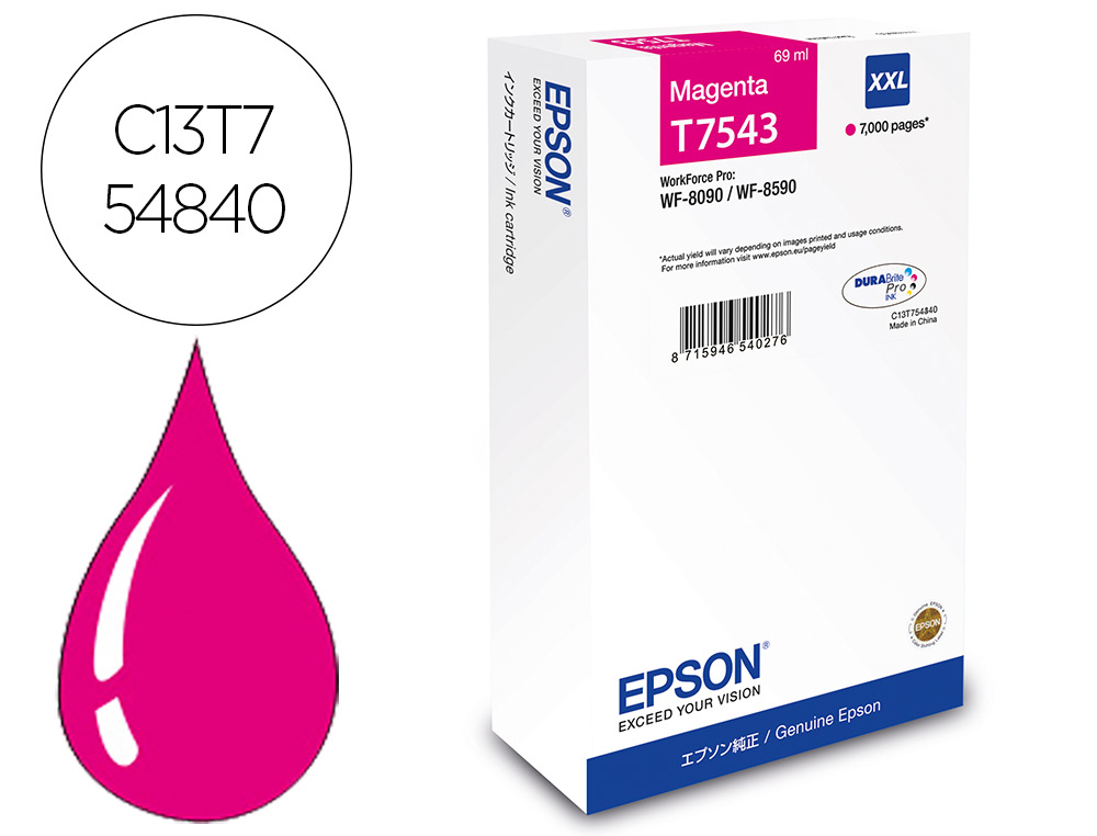 EPSON - Ink-jet magenta xxl 7000p wf-8x90 (Ref. C13T754340)