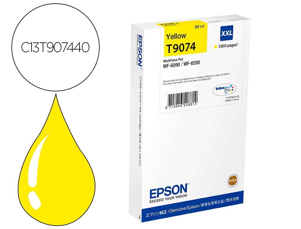 EPSON - Ink-jet wf-6xxx amarillo xxl (Ref. C13T907440)