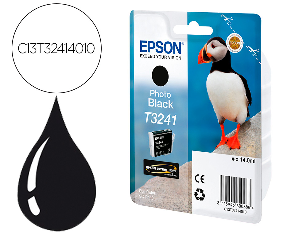 EPSON - Ink-jet surecolor sc-p400 negro photo (Ref. C13T32414010)