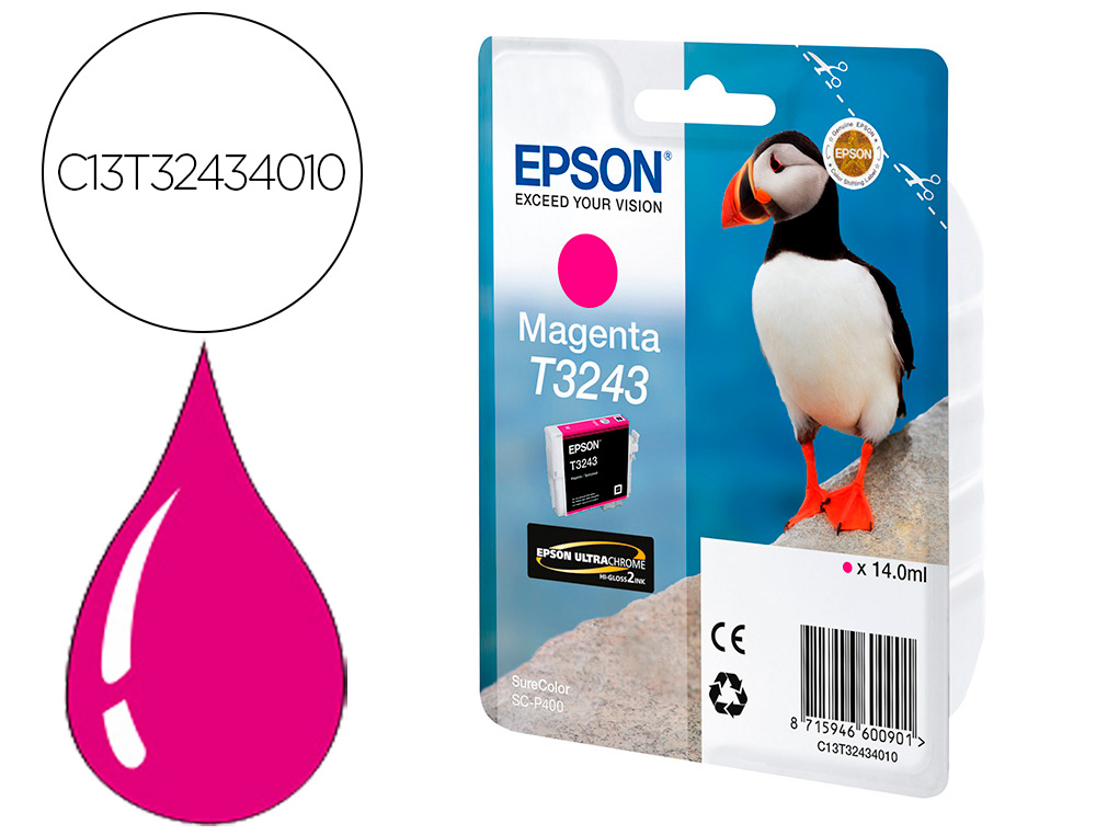 EPSON - Ink-jet surecolor sc-p400 magenta (Ref. C13T32434010)