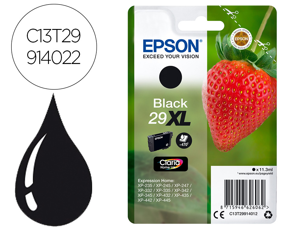 EPSON - Ink-jet expression home xp-235 negro 29xl rf+am (Ref. C13T29914022)
