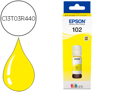 EPSON - Tinta ecotank 102 et-2700 / 2750 / 3700 / 3750 / 4750 bote de 70 ml amarillo 6.000 pag (Ref. C13T03R440)