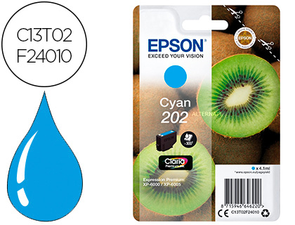 EPSON - Ink-jet 202 xp-6000 / xp-6005 / xp-6100 / xp-6105 cian 300 pag (Ref. C13T02F24010)