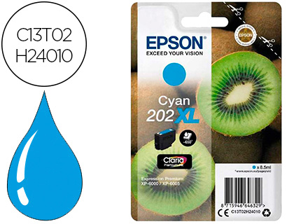 EPSON - Ink-jet 202 xl xp-6000 / xp-6005 / xp-6100 / xp-6105 cian 650 pag (Ref. C13T02H24010)