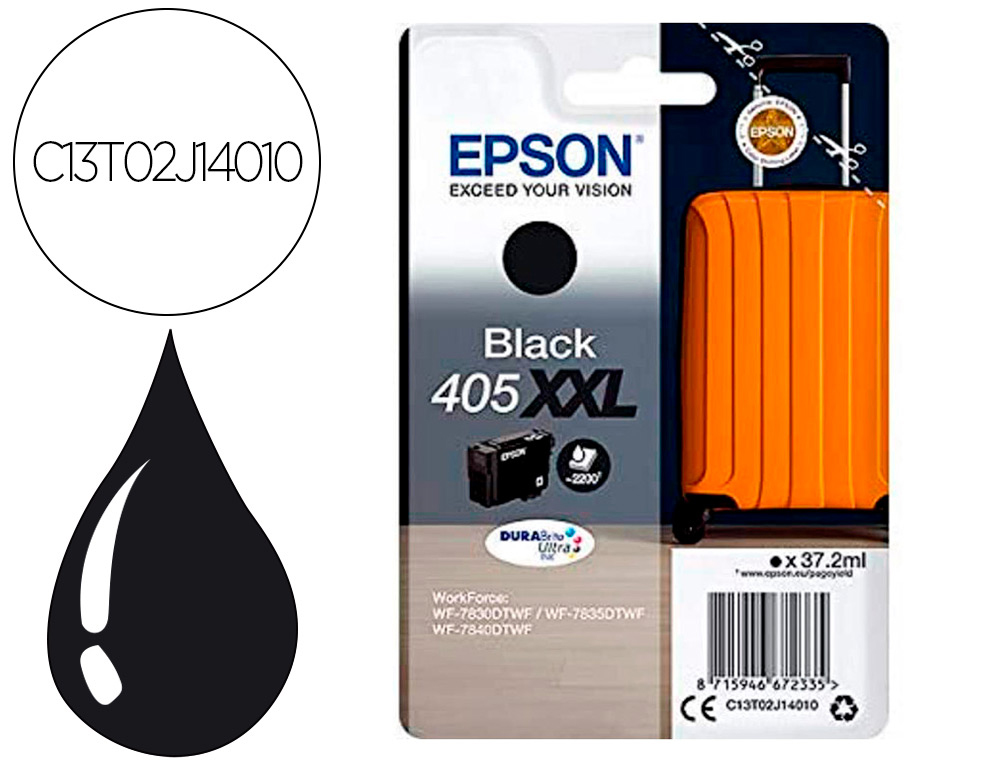 EPSON - Ink-jet workforce 405xxl valise bk 37 / wf-7830dtwf / wf-7835dtwf / wf-7840dtwf / wf-7840dtwf (Ref. C13T02J14010)