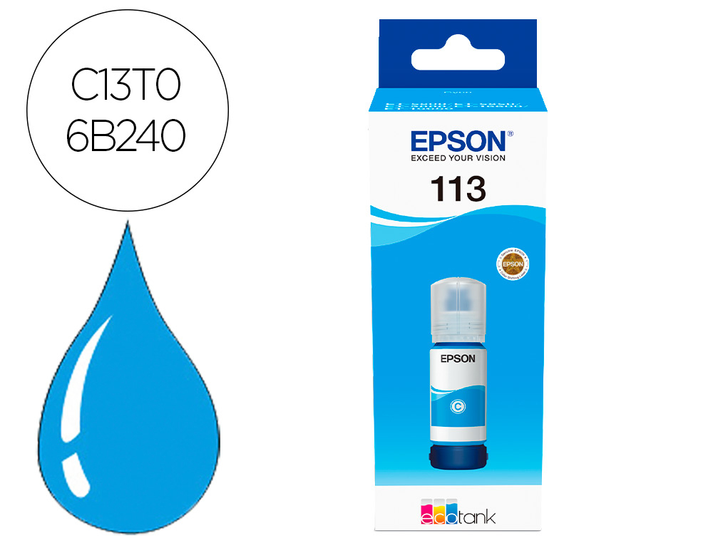 EPSON - Ink-jet ecotank 113 series cian (Ref. C13T06B240)