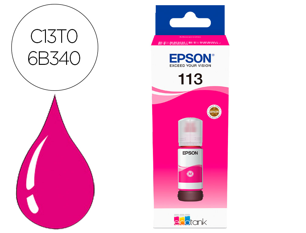 EPSON - Ink-jet ecotank 113 series magenta (Ref. C13T06B340)