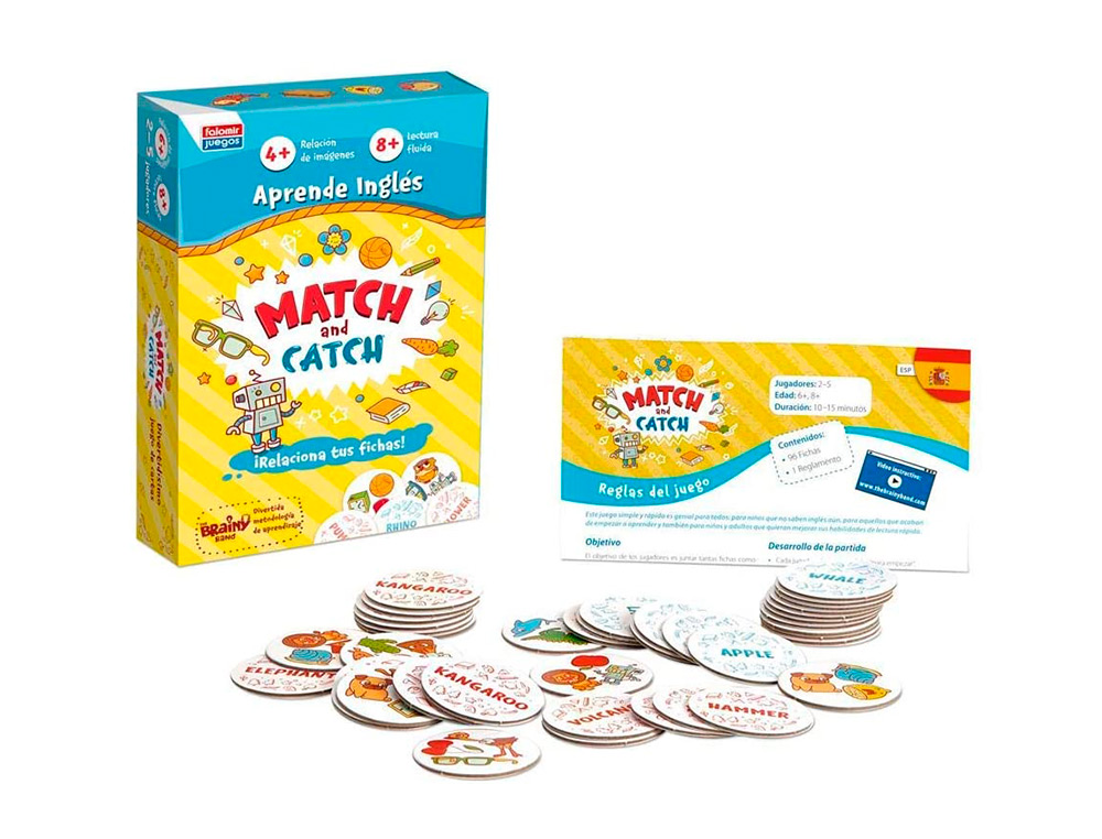 FALOMIR JUEGOS - FALOMIR - Juego educativo match and catch aprende ingles (Ref. 30016)