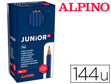 ALPINO - Lapices de grafito masats junior caja de 144 unidades (Ref. JU000014)