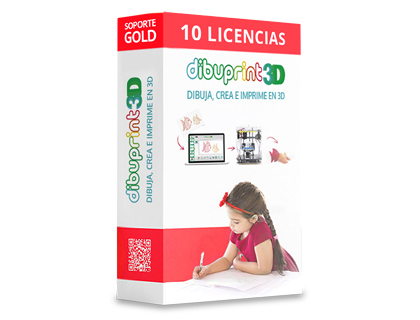 COLIDO - 3D - Dibuprint software small soporte gold 8x5 licencias 10 (Ref. DIBUPRINT3D-GOLD10)