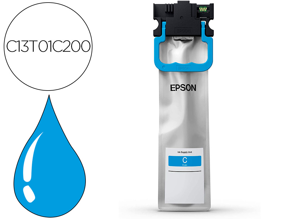 EPSON - Ink-jet workforce pro wf-c529r / c579r cian xl ink 5k (Ref. C13T01C200)