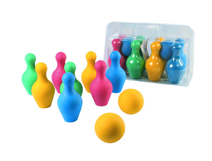 AMAYA - Juego de bolos en foam 8 piezas y 2 pelotas longitud 18 cm (Ref. 442700)
