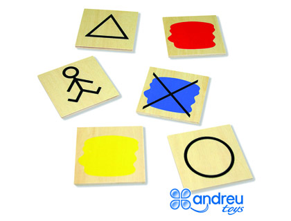 ANDREUTOYS - Juego bloques logicos atributos 20 piezas 27x10x5 cm (Ref. 16218)