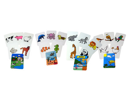 HENBEA - Juego tarjetas animales plastico flexible 12x8.5 cm set 24 unidades (Ref. 927)