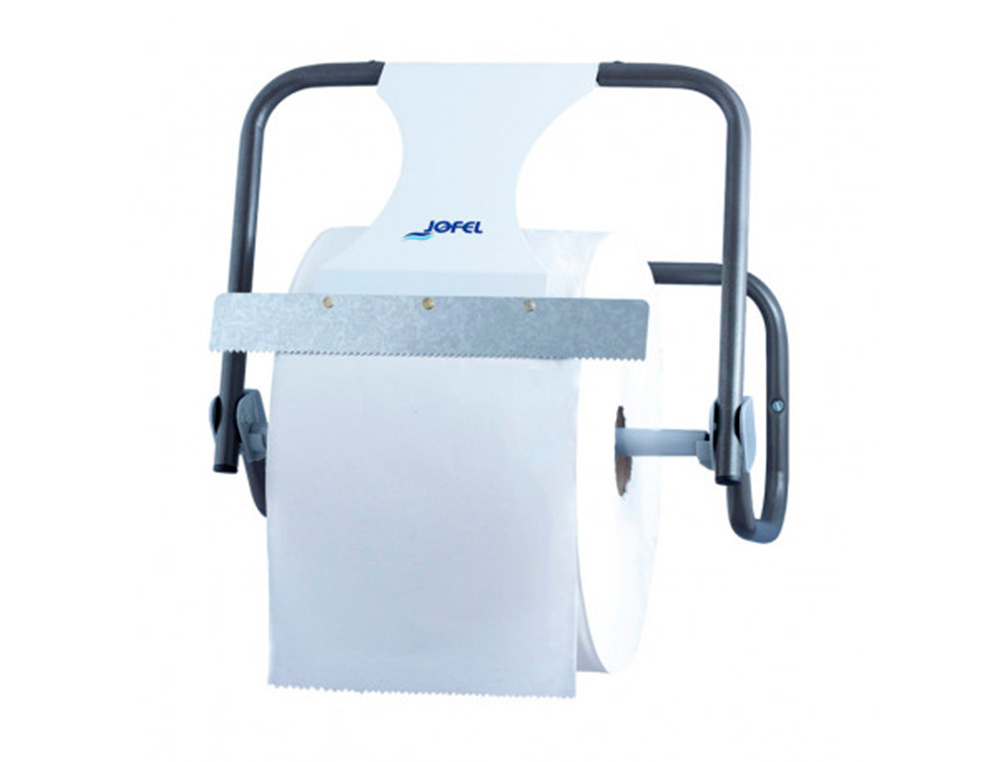 JOFEL - Portabobina industrial metalico mural con sierra de corte para bobinas de hasta 500 m 435x416x285 mm (Ref. AD10000)