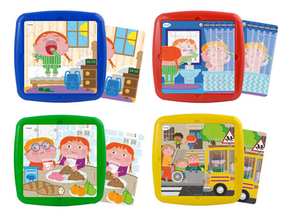 MINILAND - Puzzle habito diarios set de 4 unidades 25 piezas (Ref. 35420)