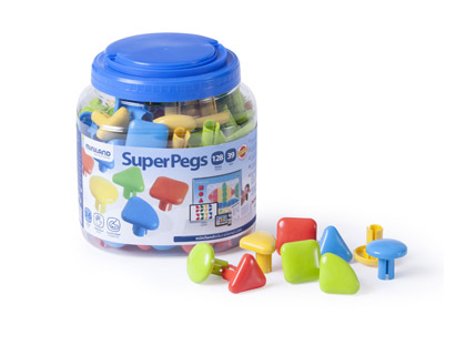 MINILAND - Juego super pegs 128 piezas (Ref. 95022)