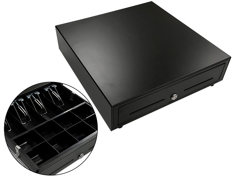 SEYPOS - Cajon portamonedas 8 monederos 5 billeteros apertura electrica negro 410x415x110 mm (Ref. HS410B2N)