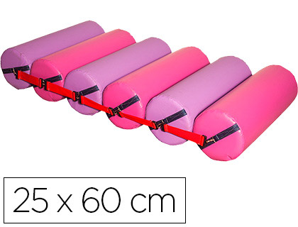 SUMO DIDACTIC - Rodillo deslizantes 6 cilindros fucsia / lila 25 cm de diametro x 60 cm alto (Ref. 442)