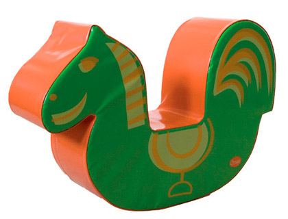 SUMO DIDACTIC - Caballo naranja / verde 90x25x59 cm (Ref. 369)