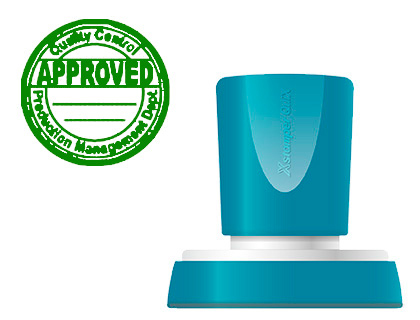 X'STAMPER - Sello quix personalizable color verde redondo diametro 38 mm q-53 (Ref. QPTL-QE38RU Q53 VE)