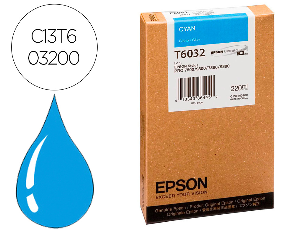 EPSON - Ink-jet gf stylus pro 7880/9880 cian (Ref. C13T603200)