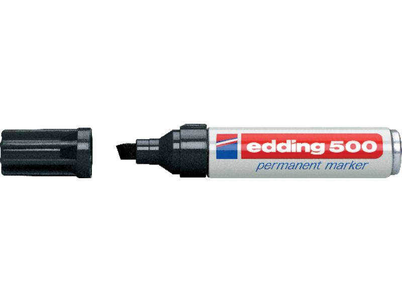 EDDING - 500 MARCADOR PERMANENTE PUNTA BISELADA TRAZO 2-7 MM VERDE (Ref.500-04)