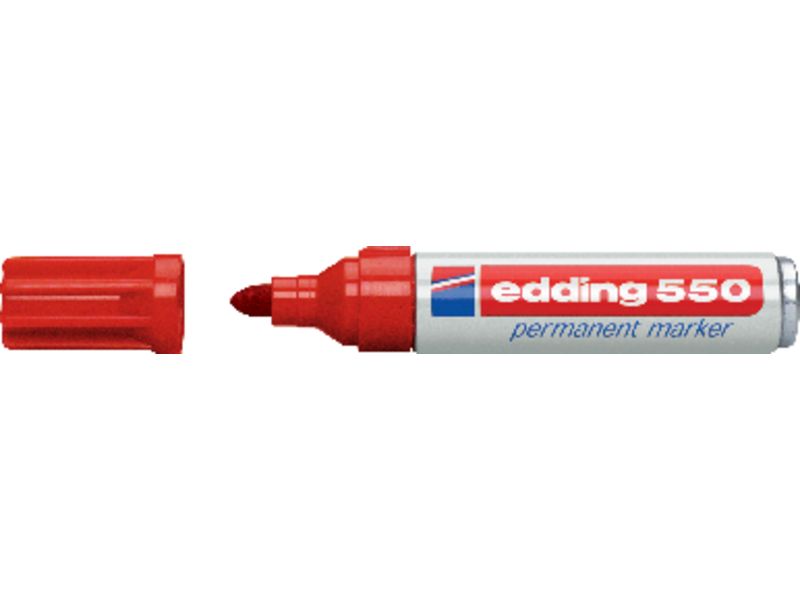EDDING - Marcador permanente recargable 550 Trazo 3 - 4 mm Azul Punta cónica (Ref.550-03)