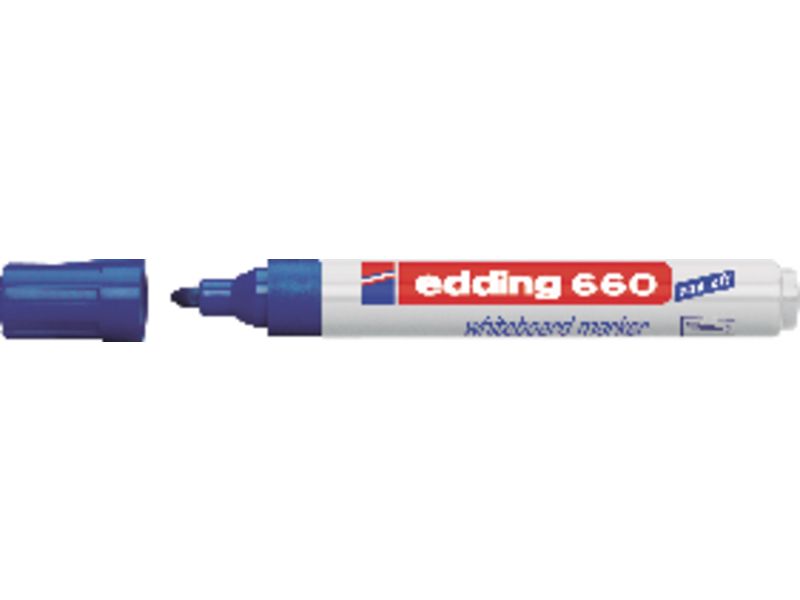 EDDING - Marcador pizarra blanca recargable 660 Trazo 1,5-3mm Azul Punta (Ref.660-03)