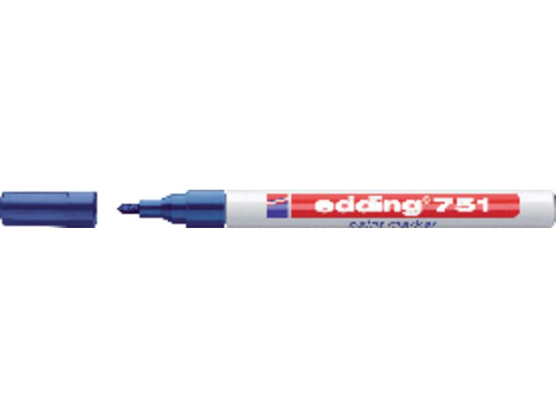 EDDING - 751 MARCADOR PERMANENTE TINTA OPACA PUNTA CONICA TRAZO 1 - 2 MM NEGRO 751-001 (Ref.751-01)