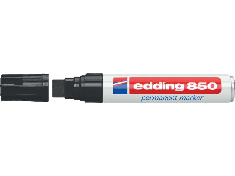 EDDING - 850 MARCADOR PERMANENTE PUNTA BISELADA TRAZO 5 - 16 MM NEGRO (Ref.850-01)
