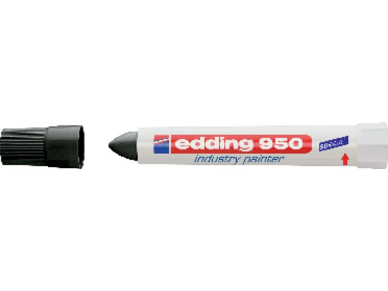 EDDING - 950 MARCADOR PERMANENTE PASTA OPACA TRAZO 10 MM. NEGRO 950-001 (Ref.950-01)